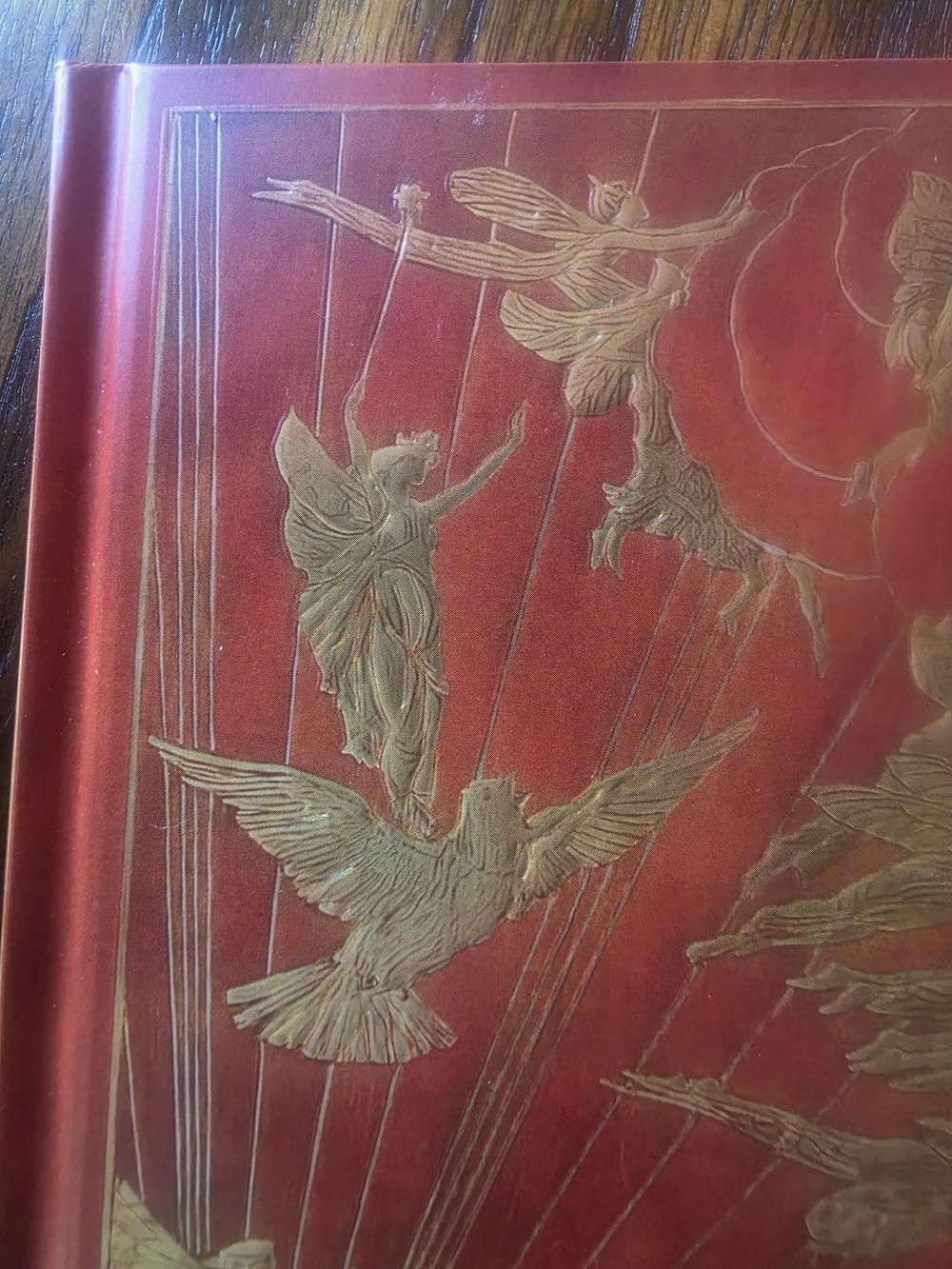 Red Orange Embossed Fairy & Bird Notebook Diary Journal - NWOT